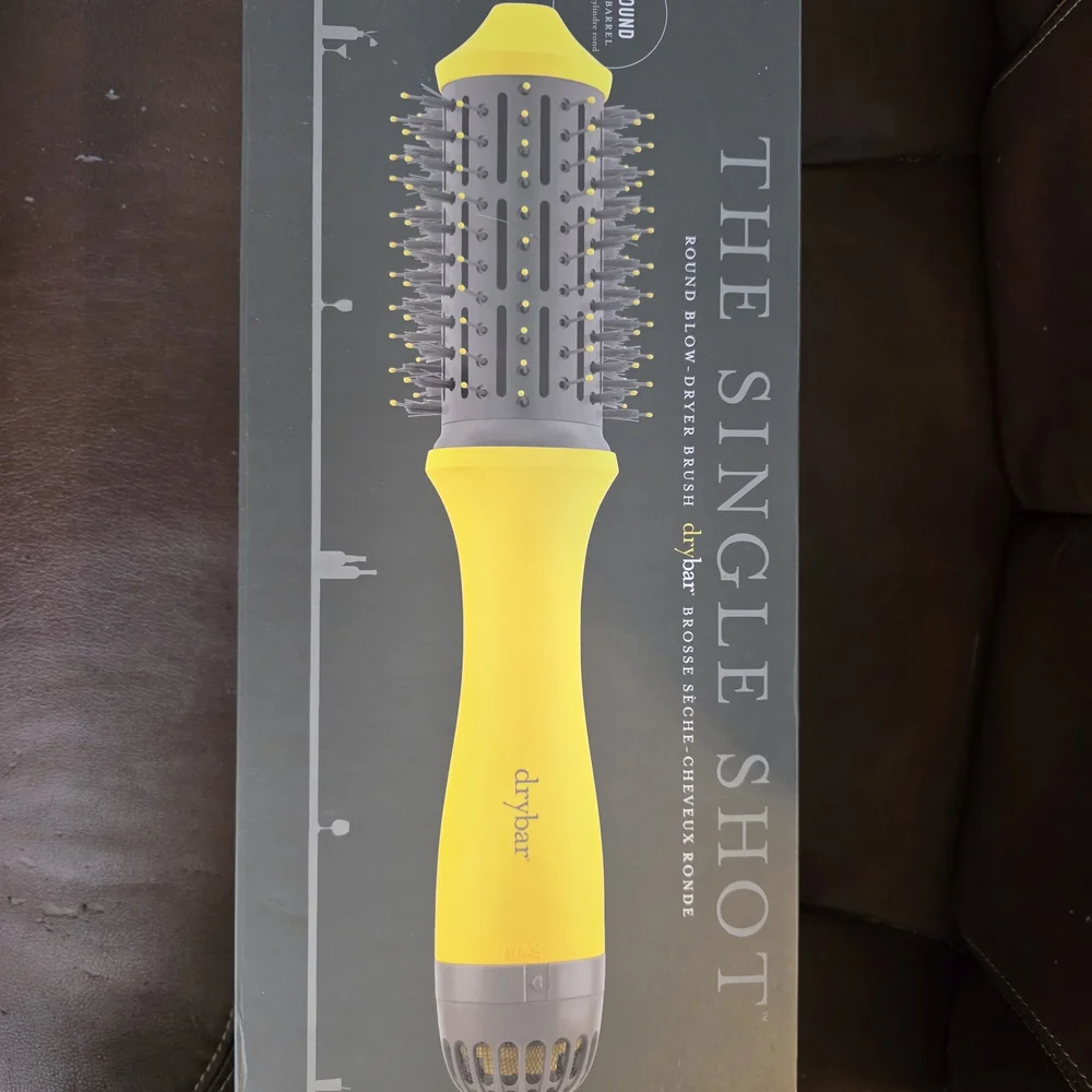 Drybar The Single Shot Round Blow-Dryer Brush in Bright Yellow and Gray - Picture 1 of 2